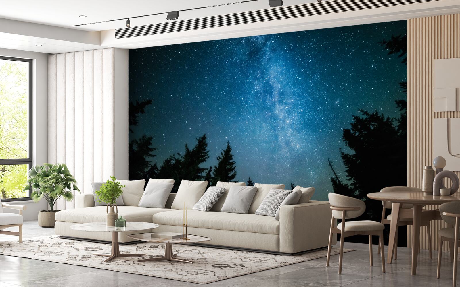 Fototapeta Cesta medzi hviezdami v tmavom lese