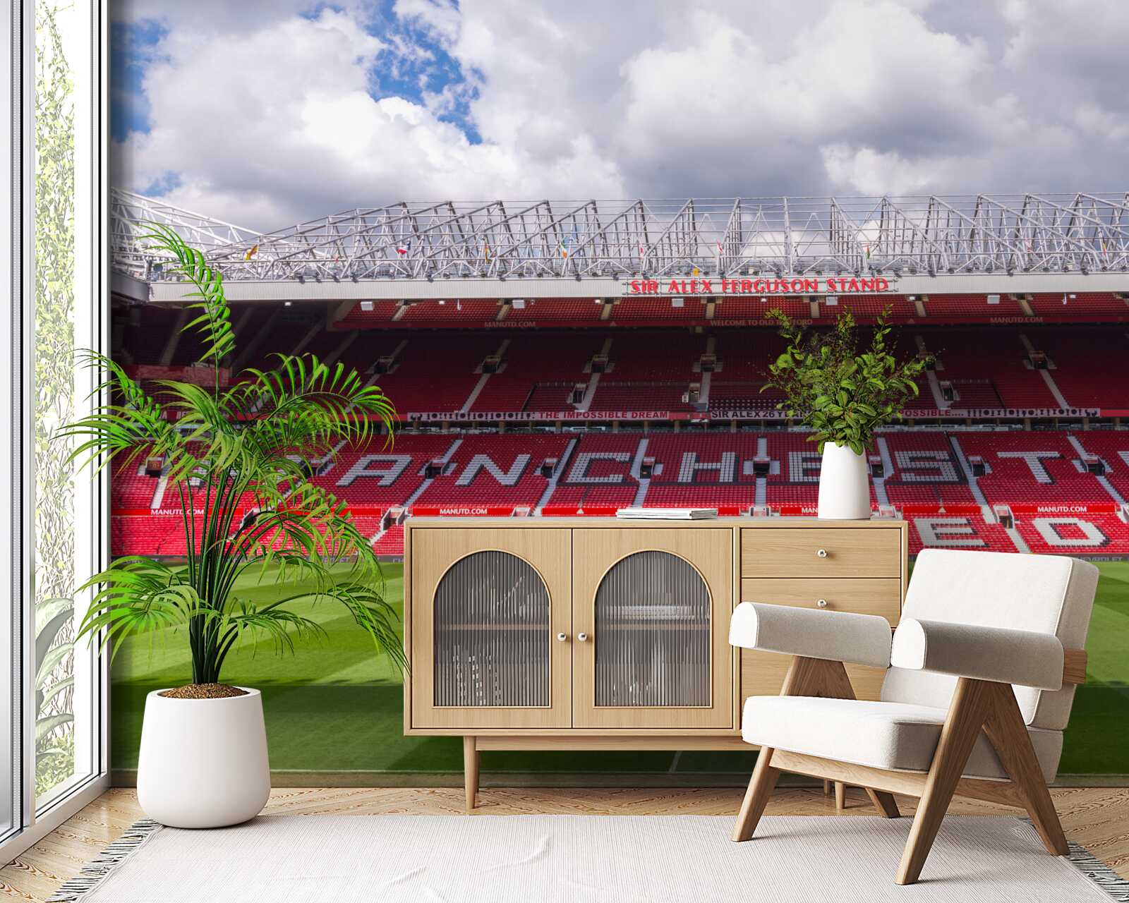 Fototapeta priestranné futbalové ihrisko a obrovská tribúna