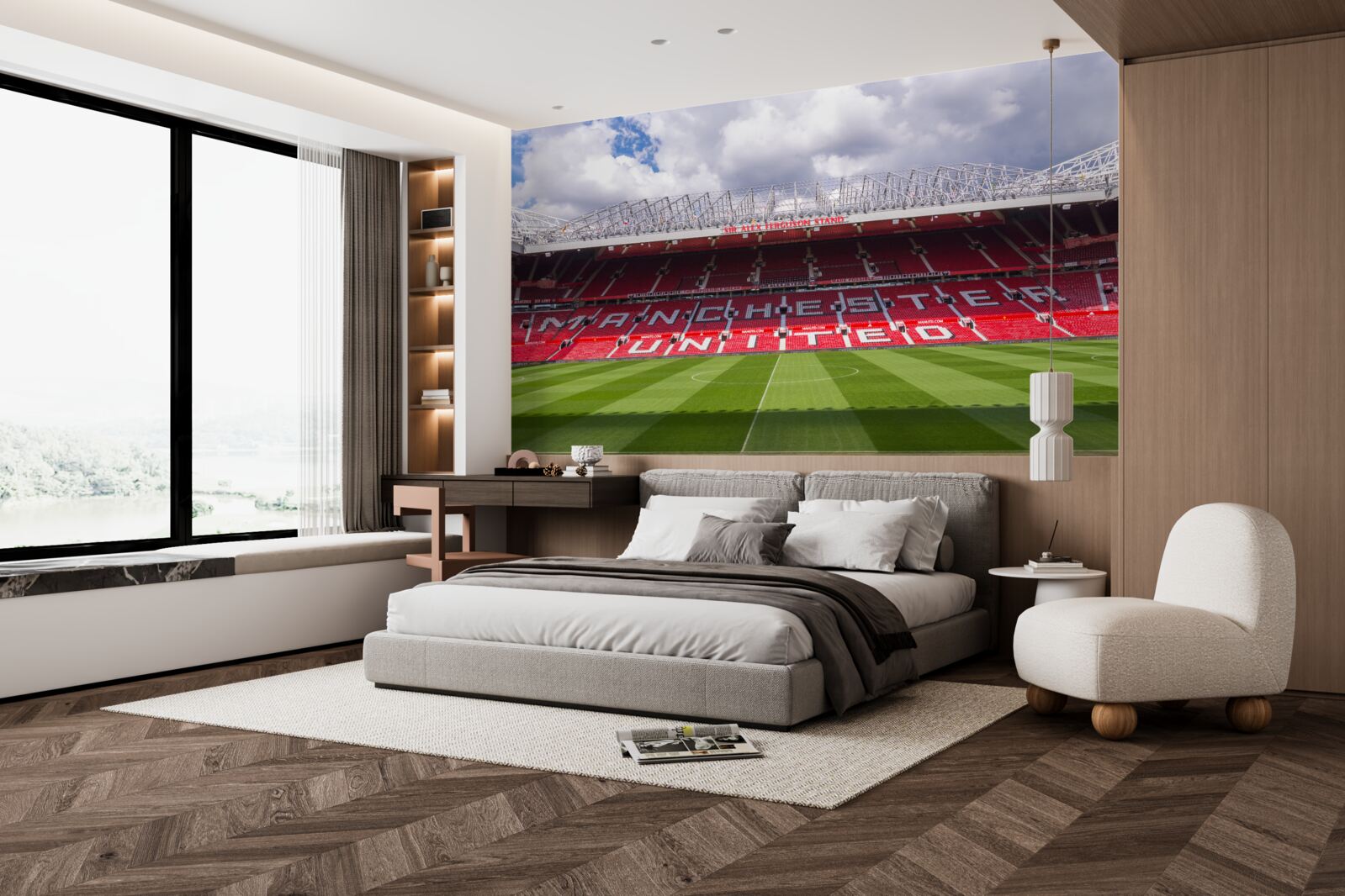 Fototapeta priestranné futbalové ihrisko a obrovská tribúna