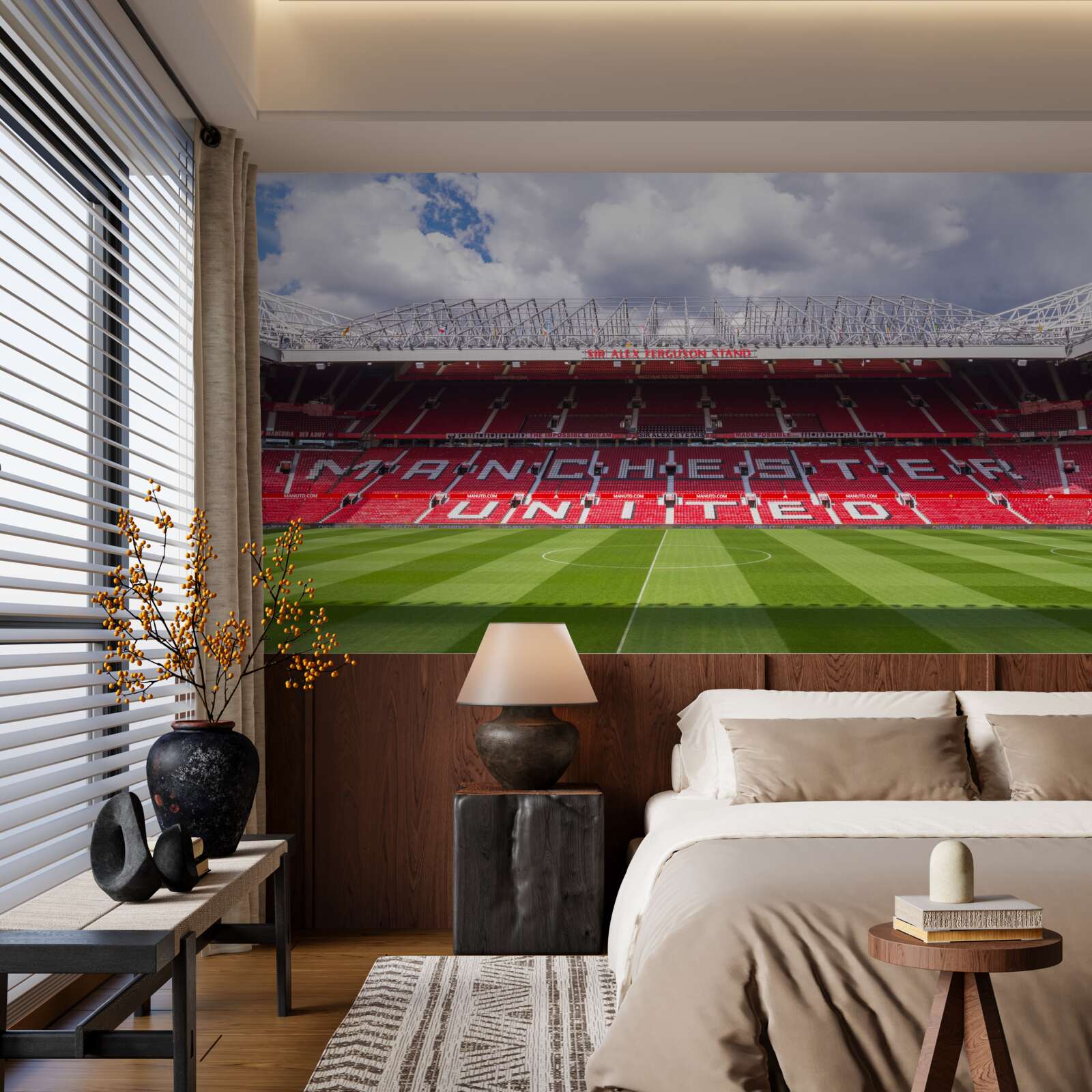 Fototapeta priestranné futbalové ihrisko a obrovská tribúna