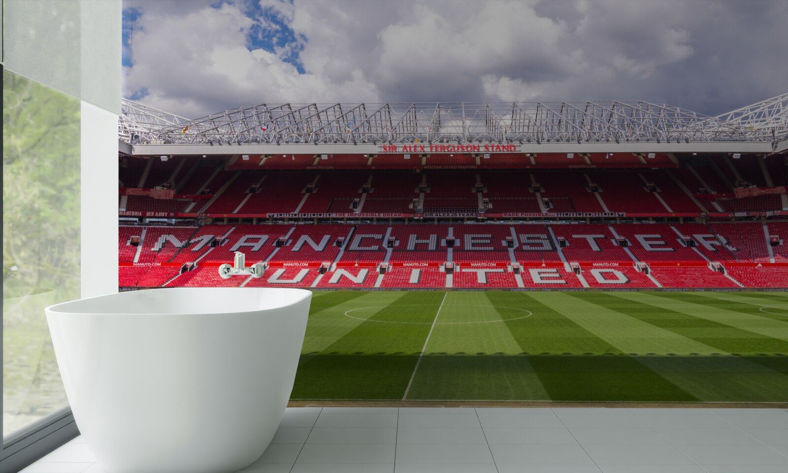 Fototapeta priestranné futbalové ihrisko a obrovská tribúna