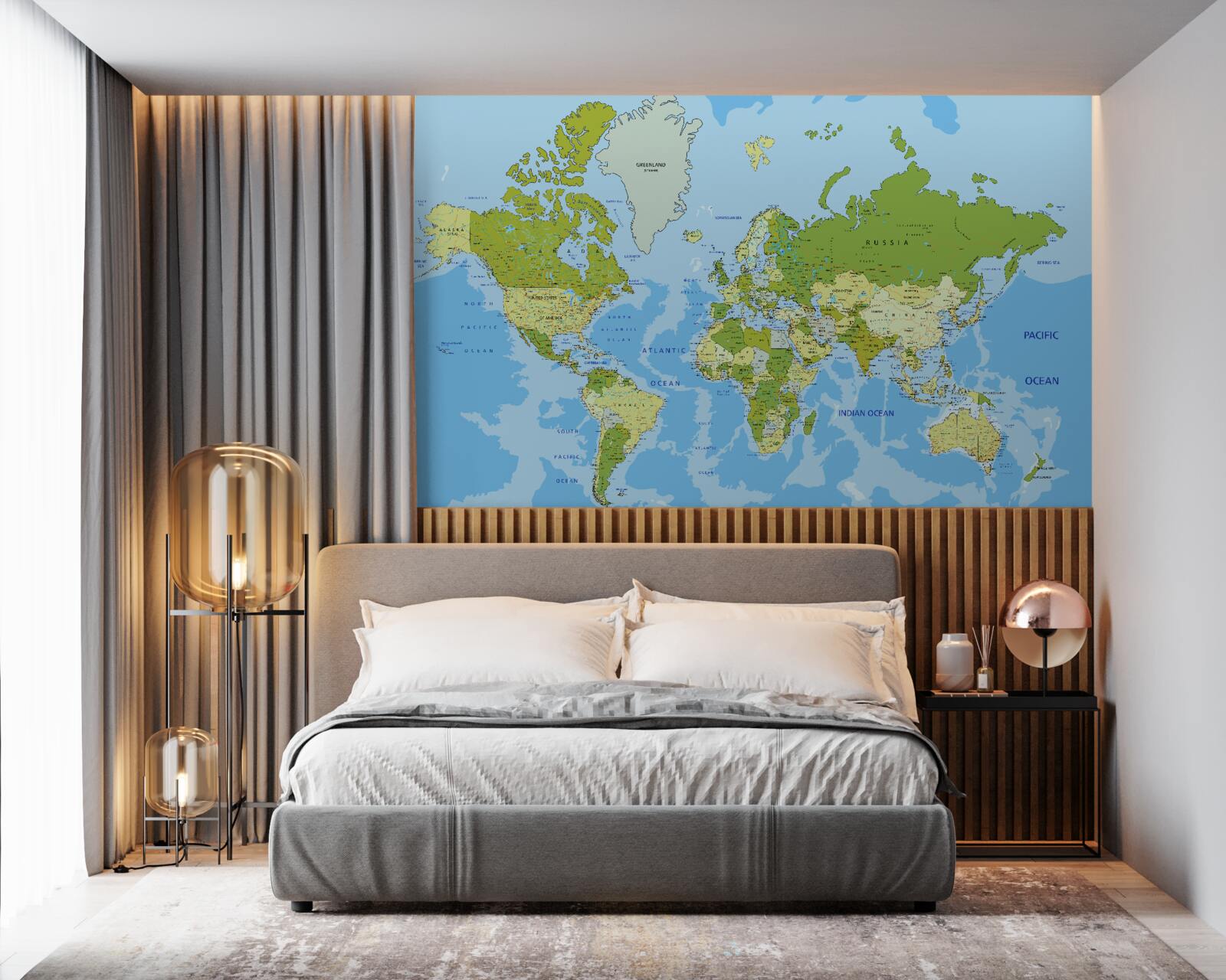 Fototapeta tradičná mapa sveta