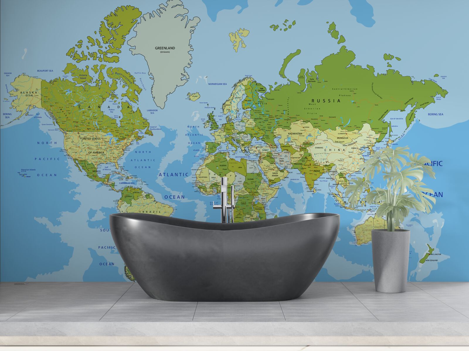 Fototapeta tradičná mapa sveta