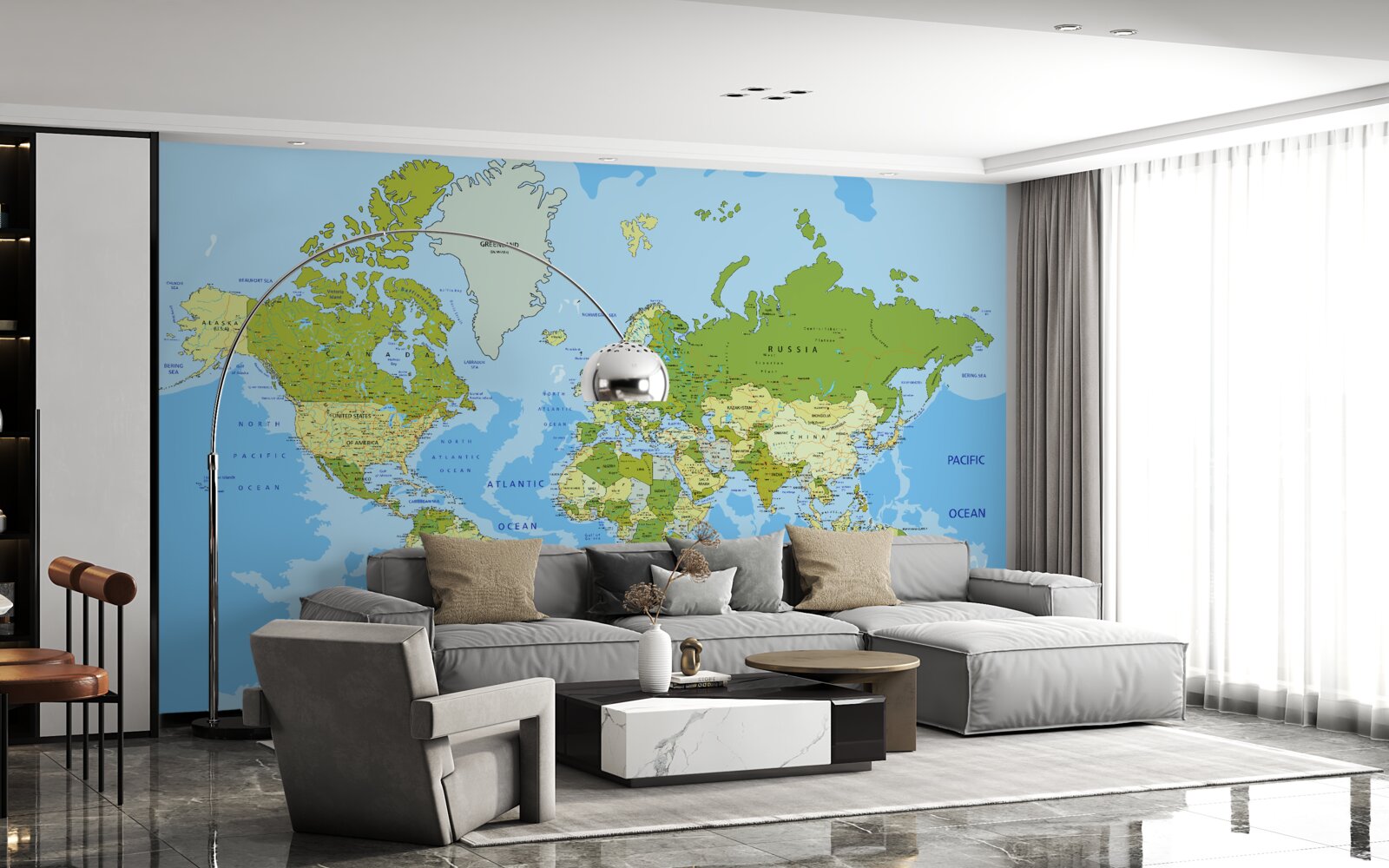 Fototapeta tradičná mapa sveta