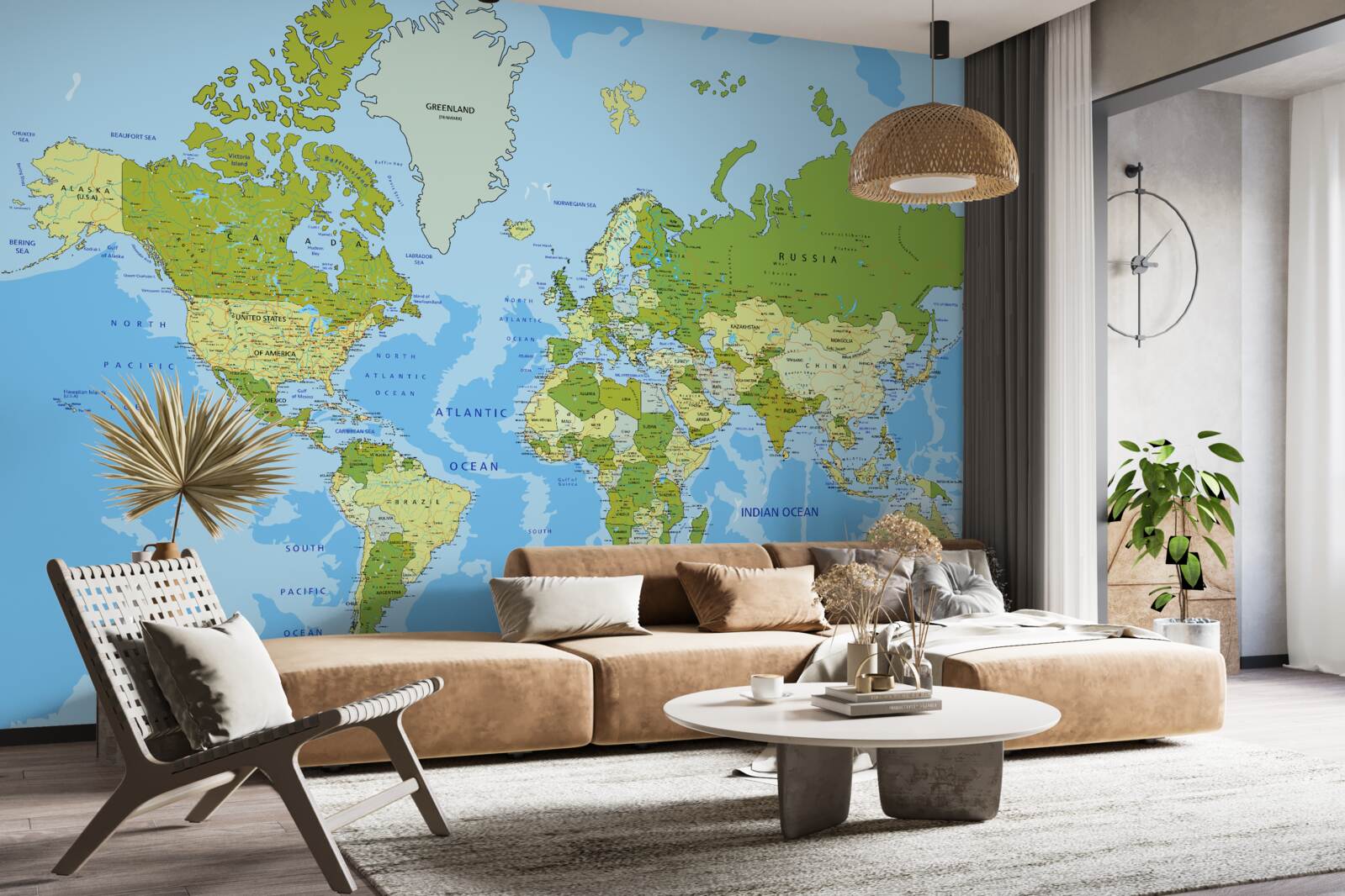 Fototapeta tradičná mapa sveta