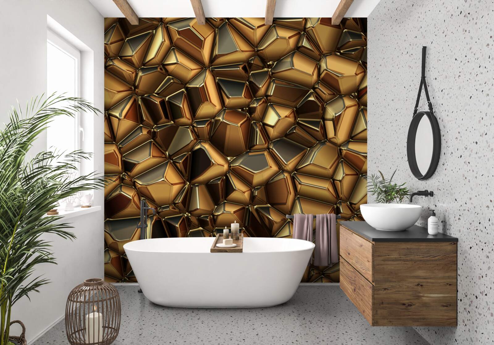 Fototapeta zlatý mnohosten