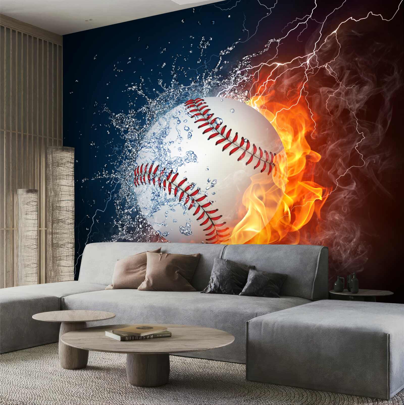 Fototapeta ohnivá guľa ponorená do tieňa