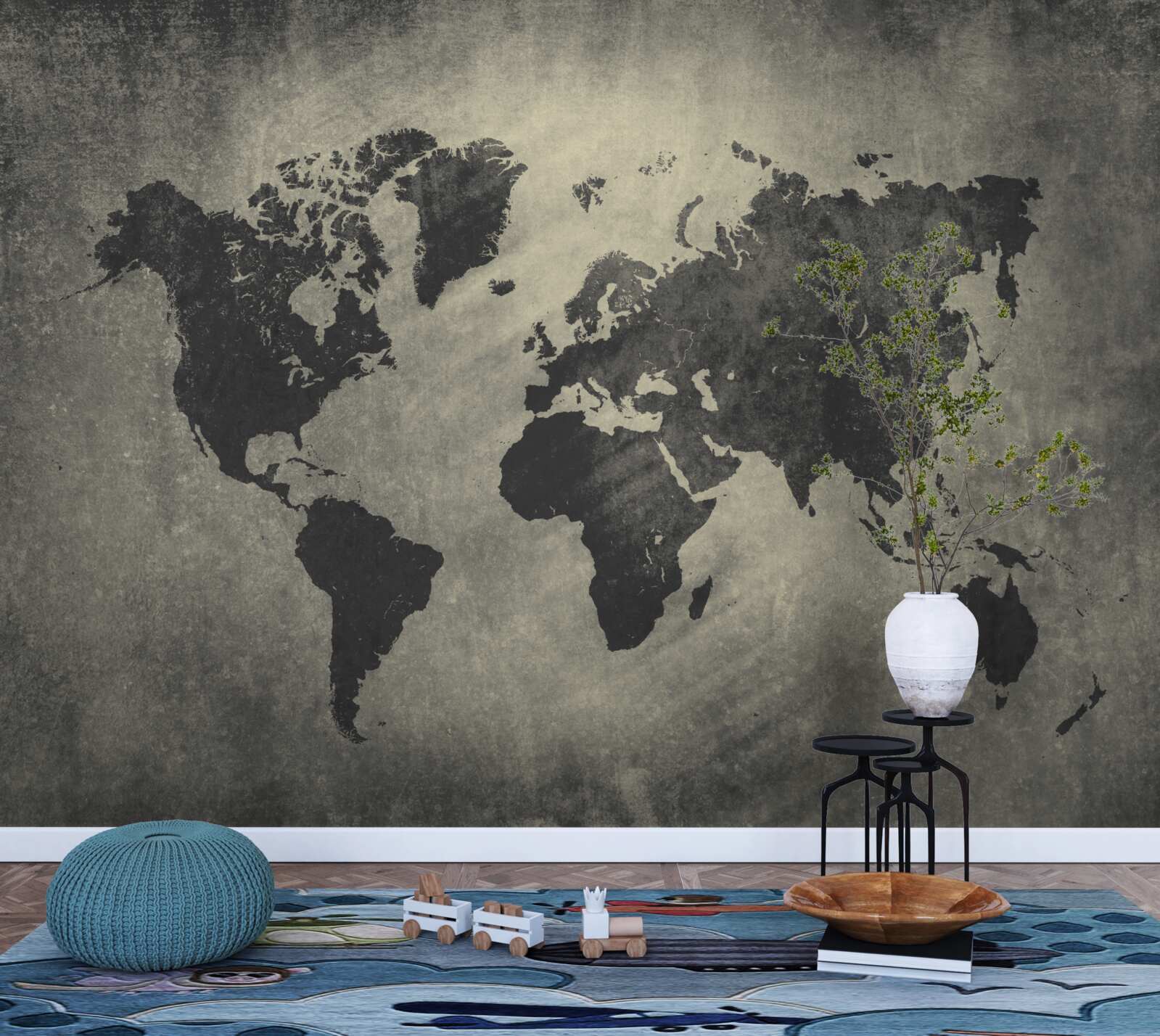 Fototapeta siluety krajín na betónovom múre