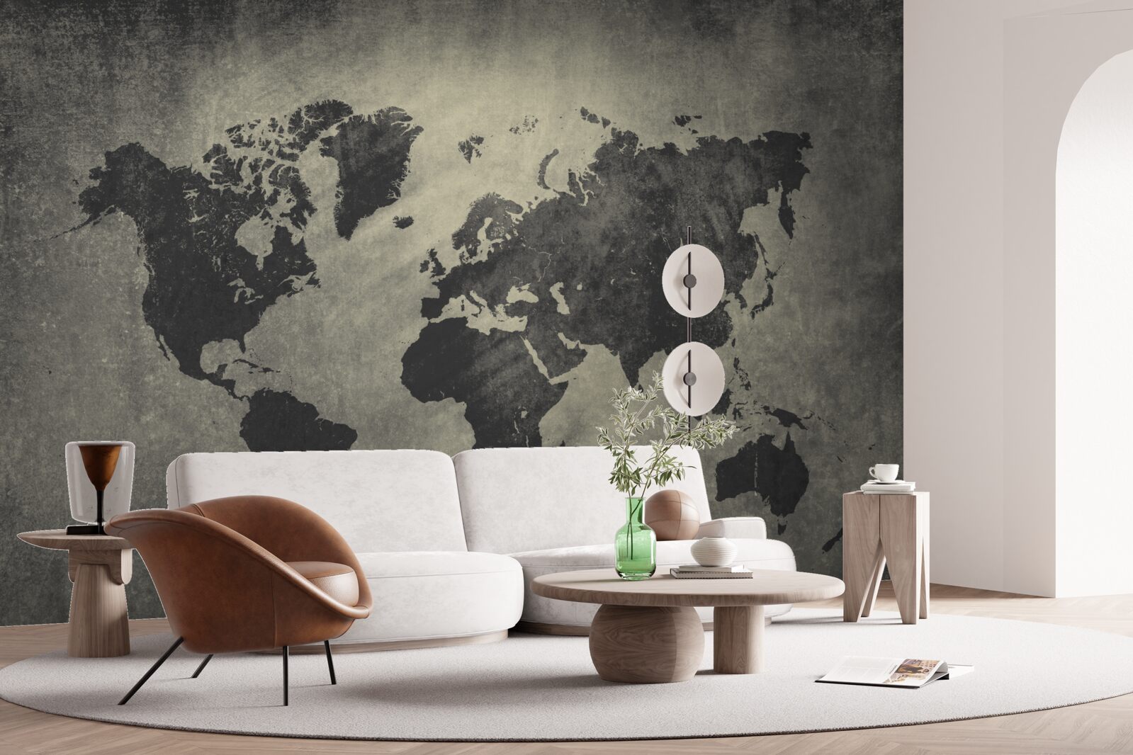 Fototapeta siluety krajín na betónovom múre