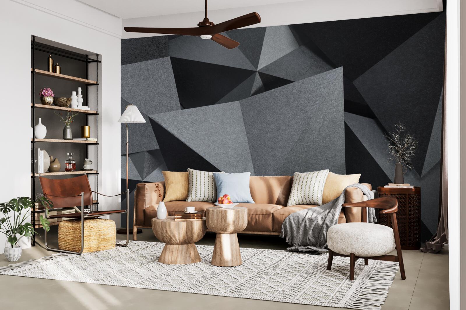 Fototapeta geometrické obrazce na tmavom pozadí