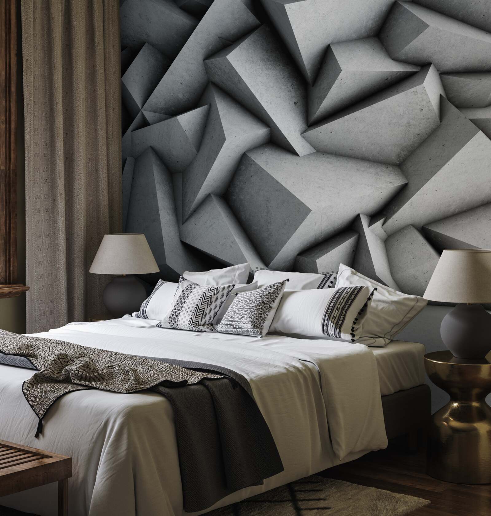 Fototapeta veľké 3D postavy na sivom pozadí