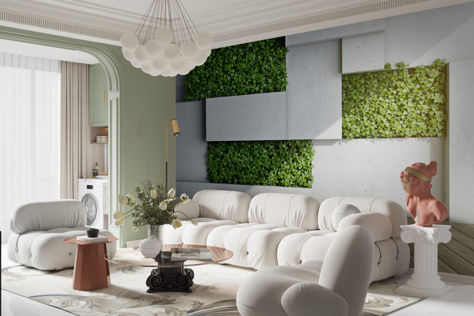 Fototapeta zelená dekorácia na stenu