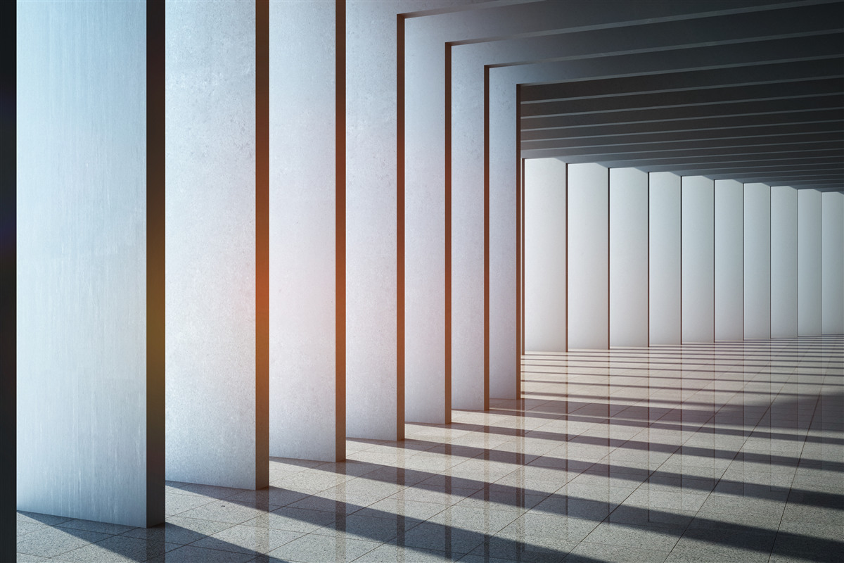 Fototapeta pravouhlé oblúky na úsvite