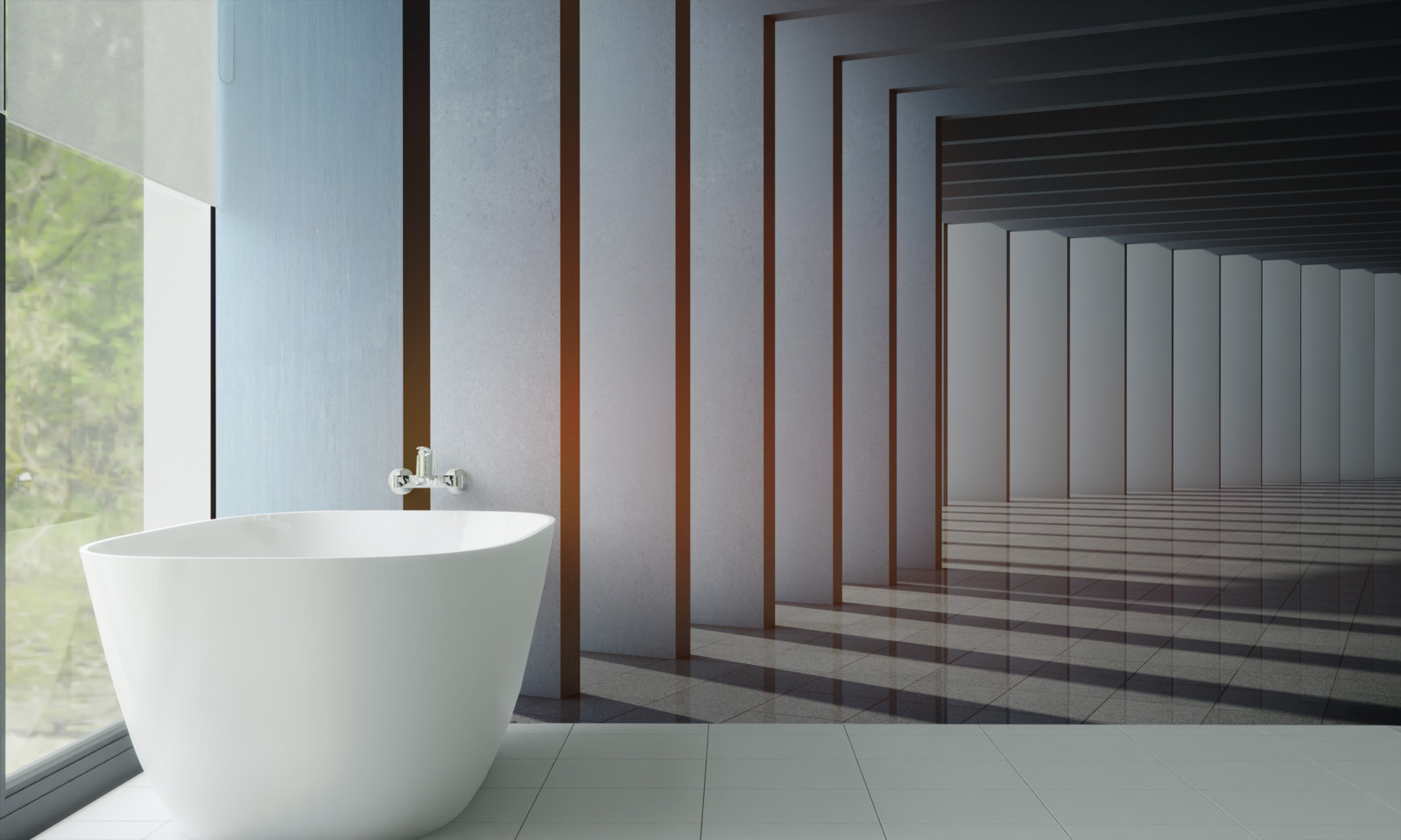 Fototapeta pravouhlé oblúky na úsvite