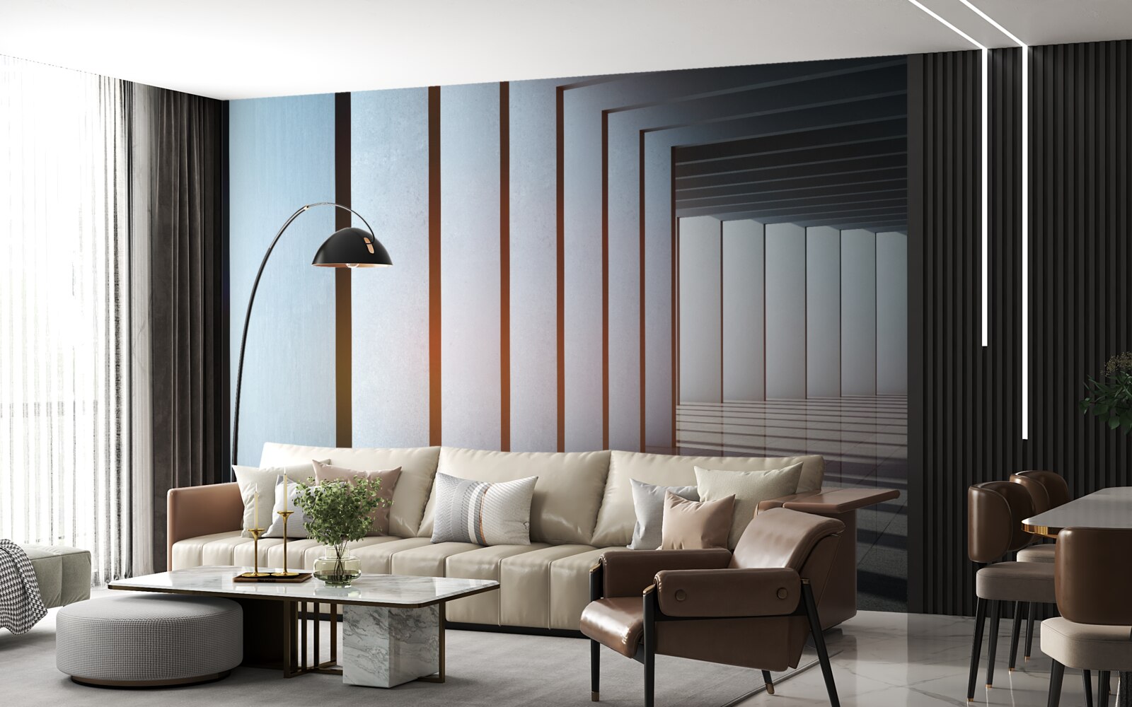 Fototapeta pravouhlé oblúky na úsvite