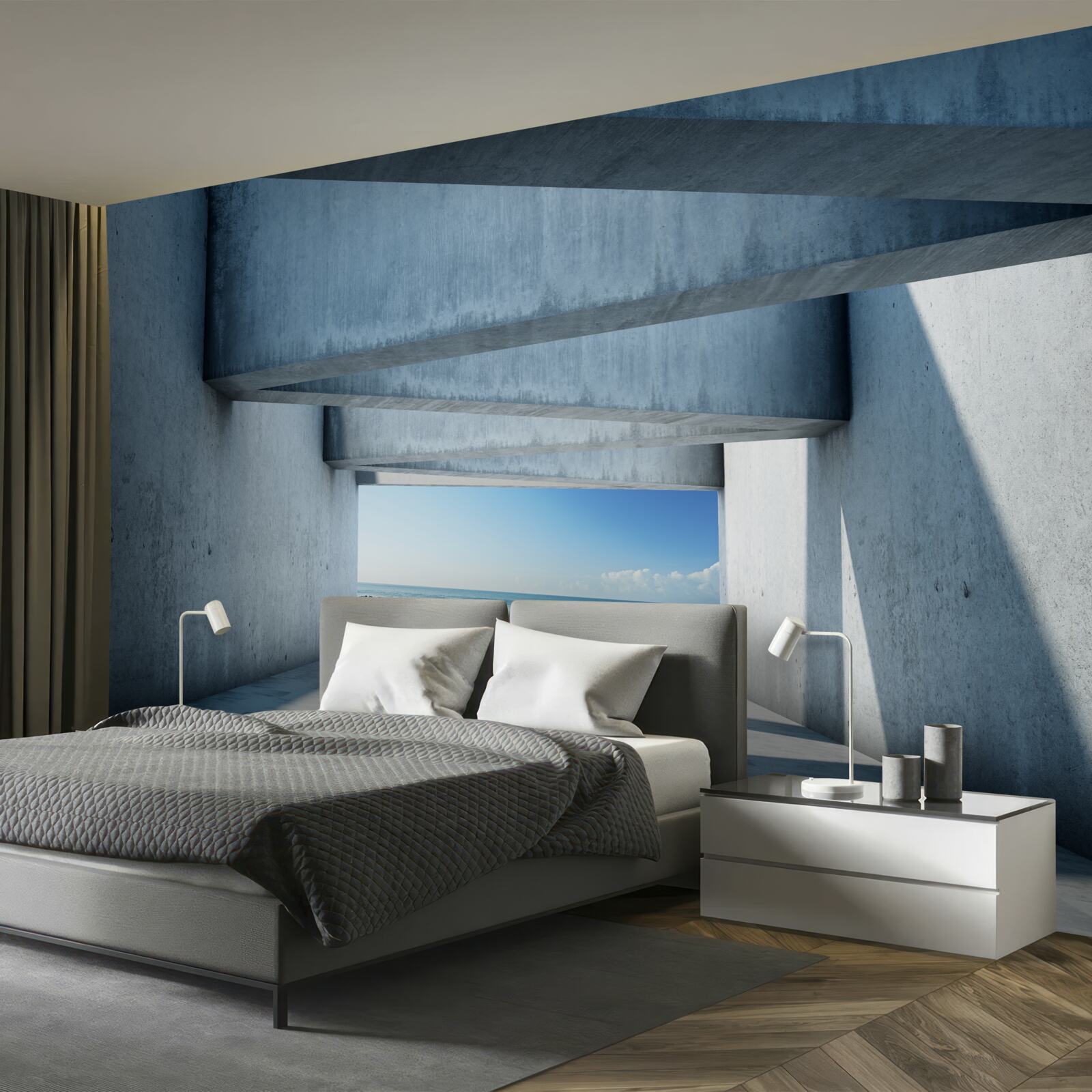 Fototapeta stropný tunel tvorený betónovými stĺpmi