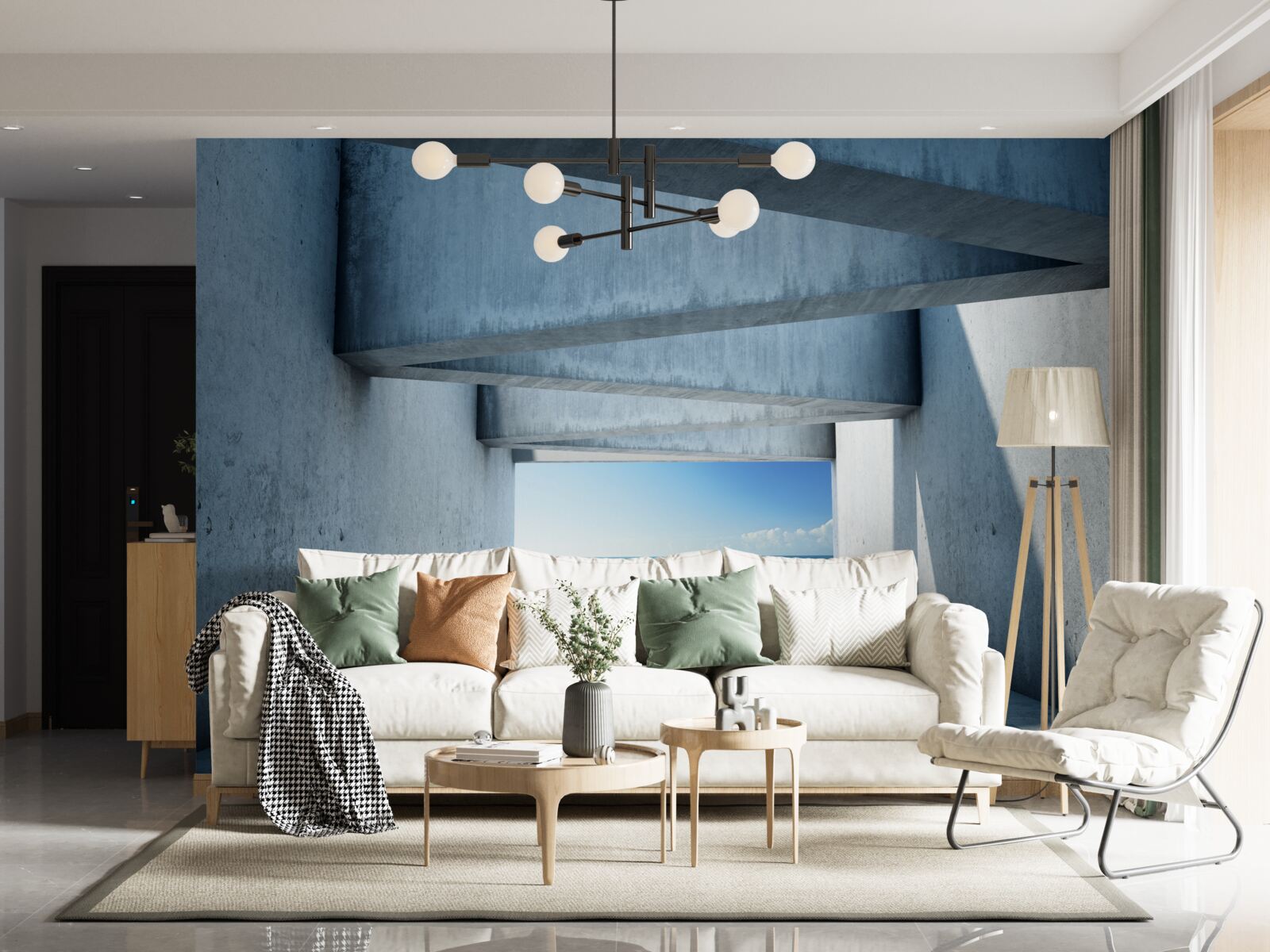 Fototapeta stropný tunel tvorený betónovými stĺpmi