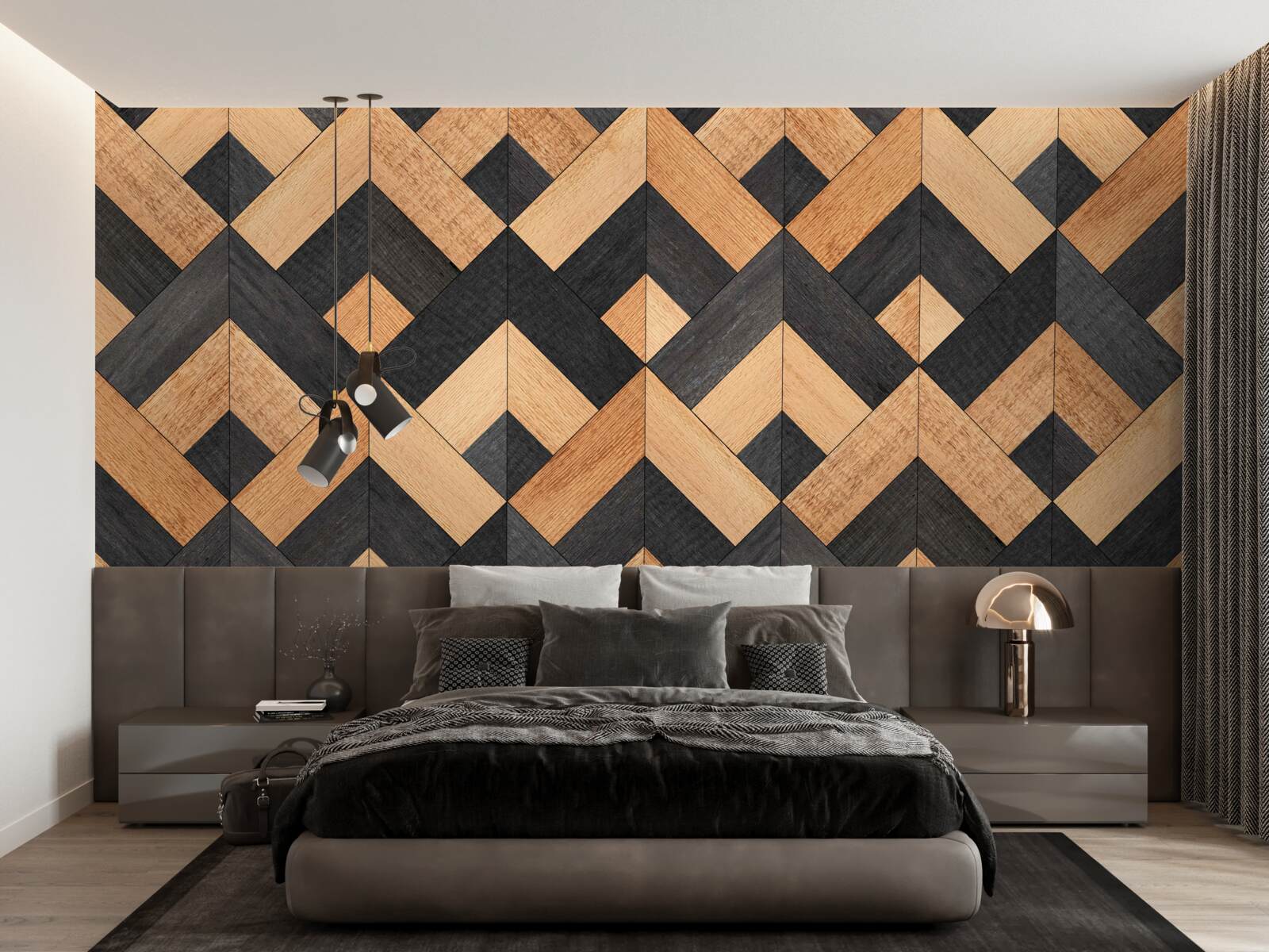 Fototapeta prelínanie tmavého a svetlého dreva