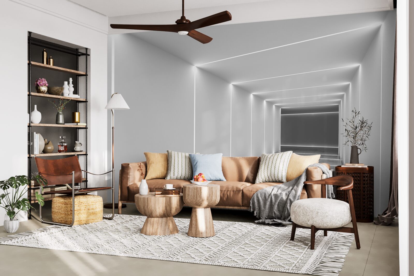 Fototapeta priechod osvetlený bielym svetlom