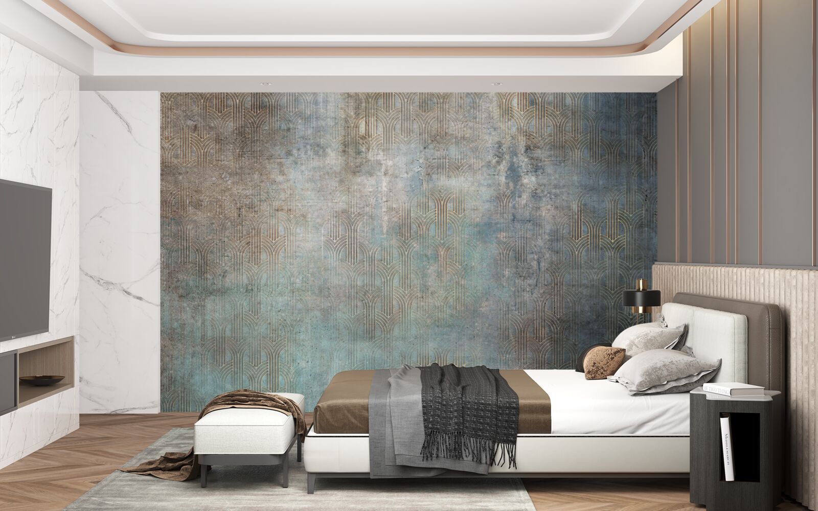 Fototapeta dážď padajúci na vodu v noci