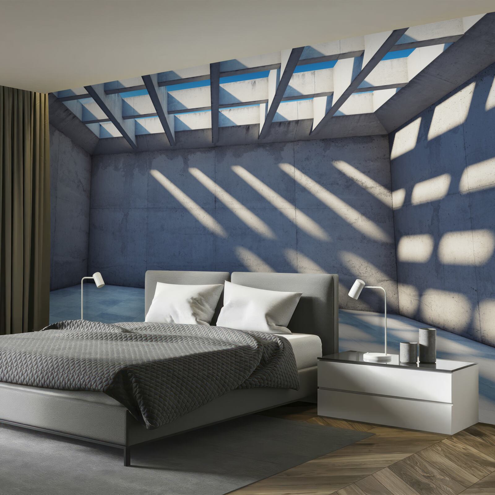 Fototapeta sieťovaný strop so štvorcovým vzorom a priehľadnosťou