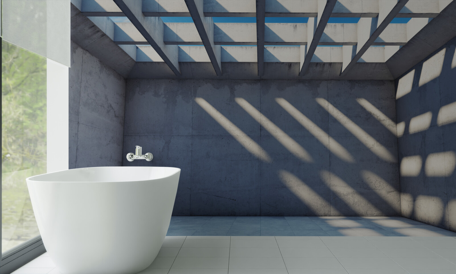 Fototapeta sieťovaný strop so štvorcovým vzorom a priehľadnosťou