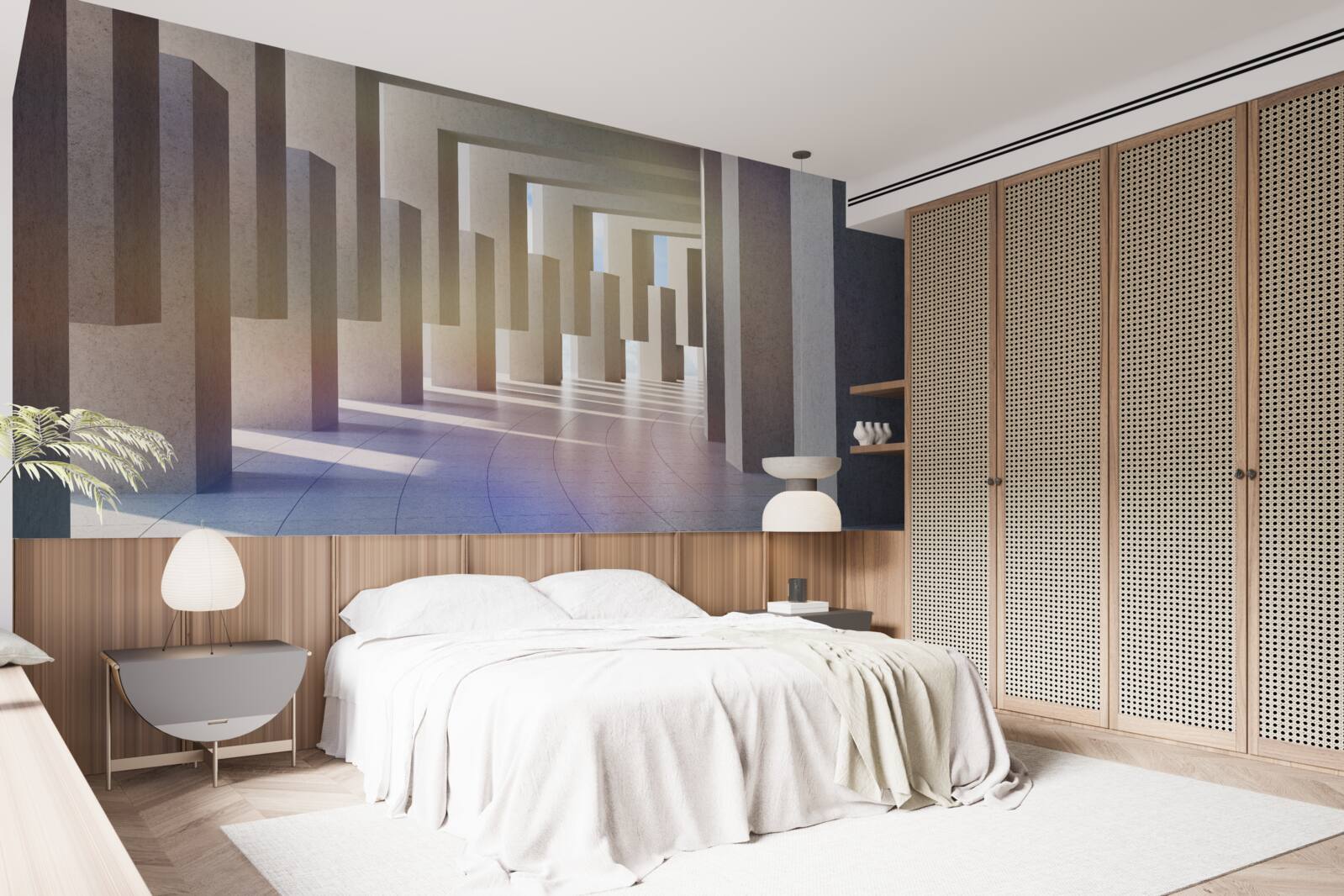 Fototapeta tunel s oblúkmi tiahnucimi sa do nekonečna