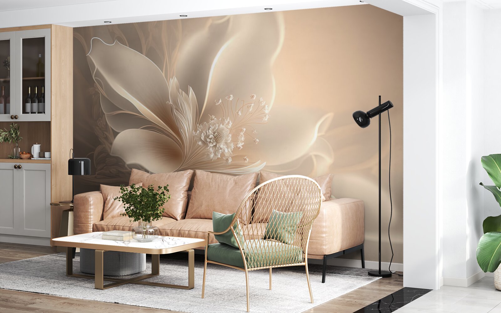 Fototapeta elegantný biely kvet