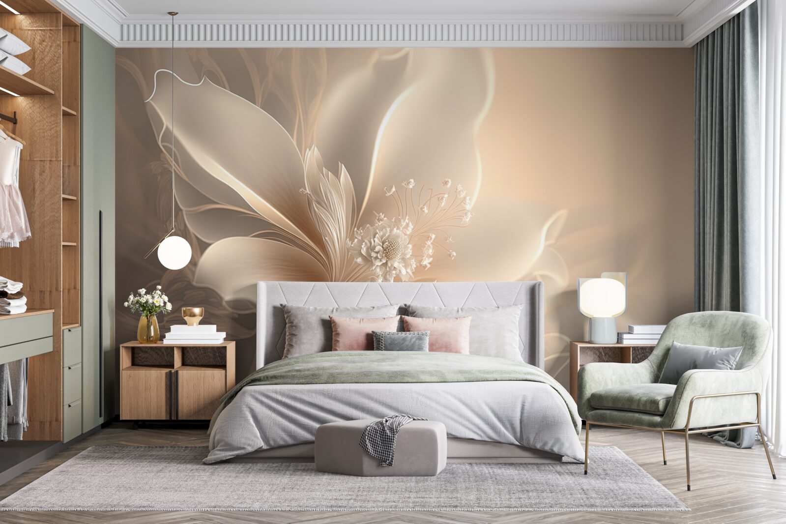 Fototapeta elegantný biely kvet