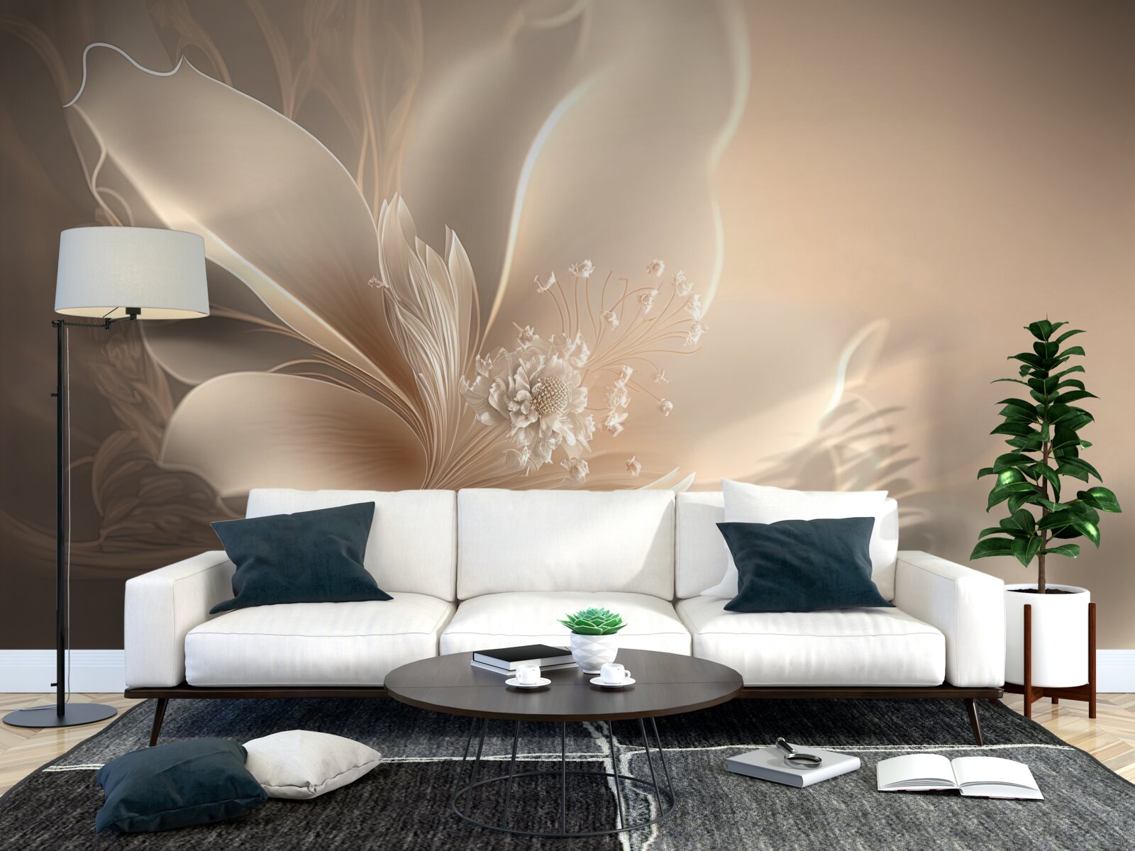 Fototapeta elegantný biely kvet