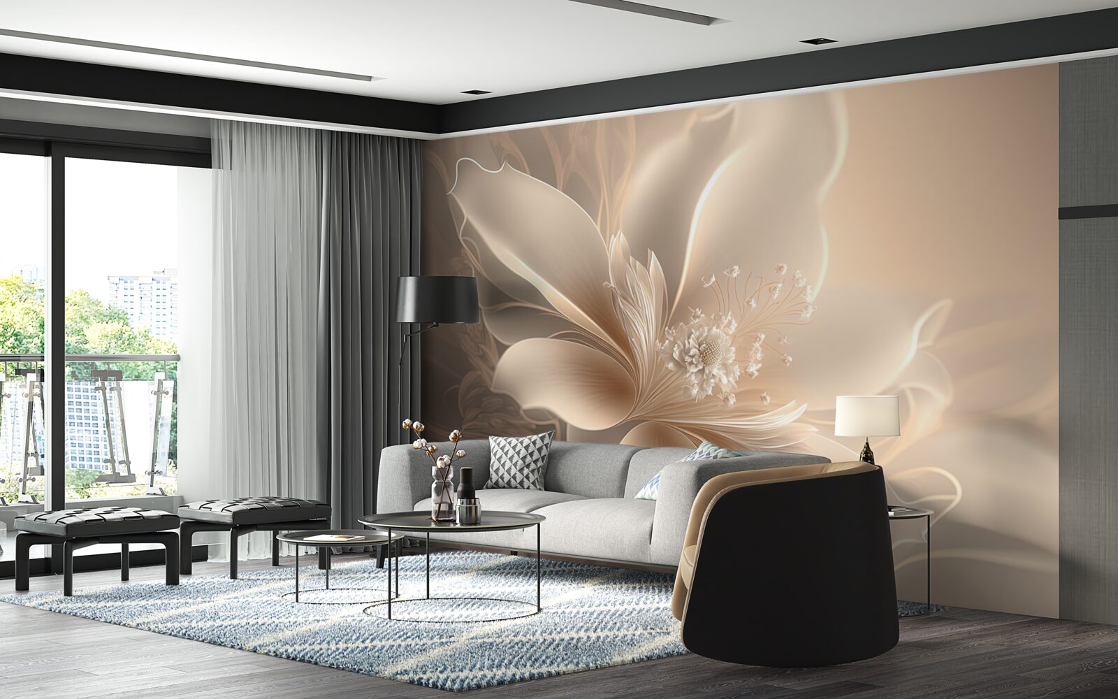 Fototapeta elegantný biely kvet