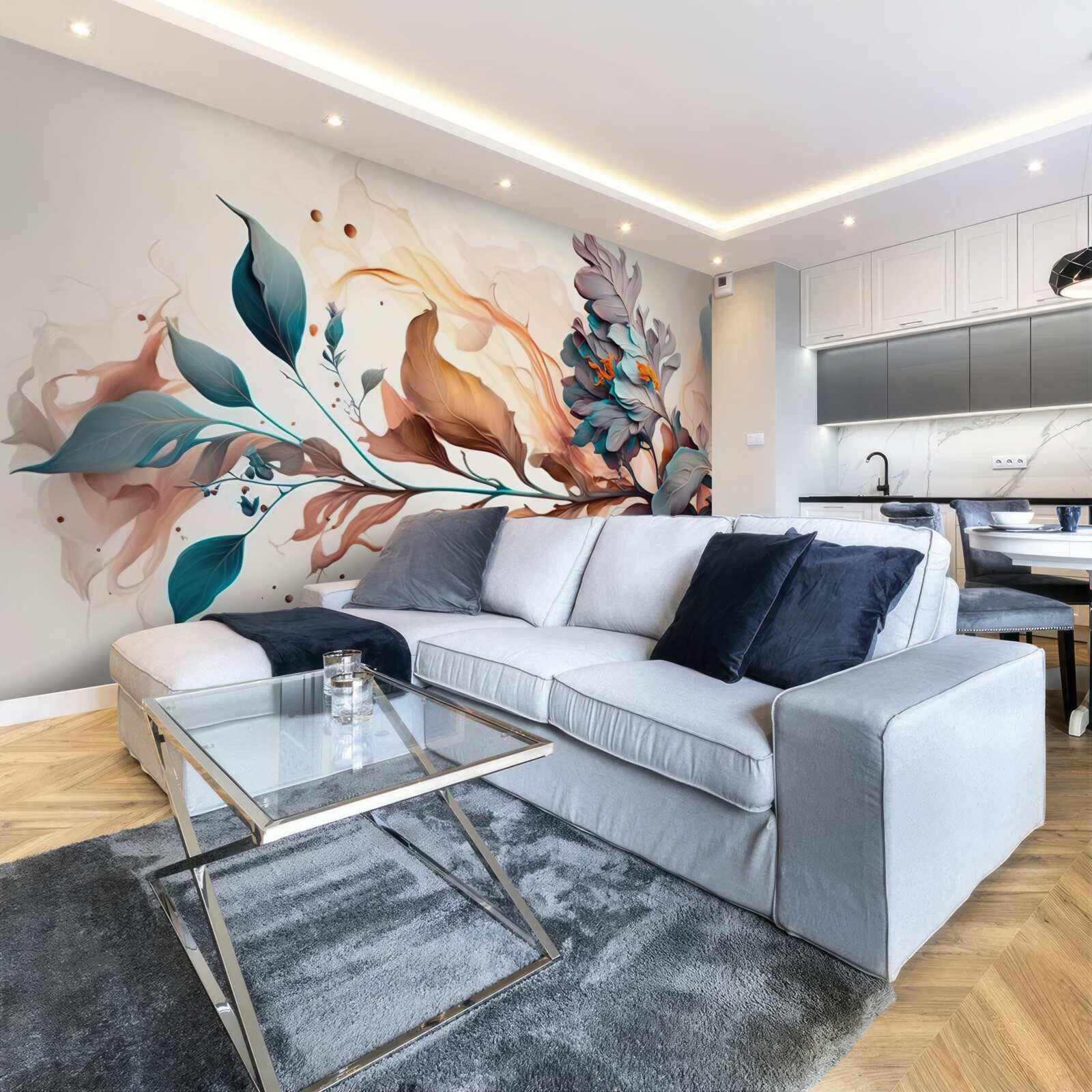 Fototapeta jesenná vetva sfarbená listami