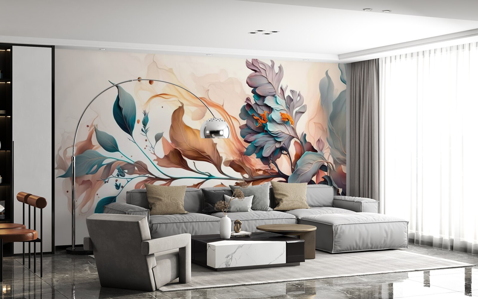 Fototapeta jesenná vetva sfarbená listami