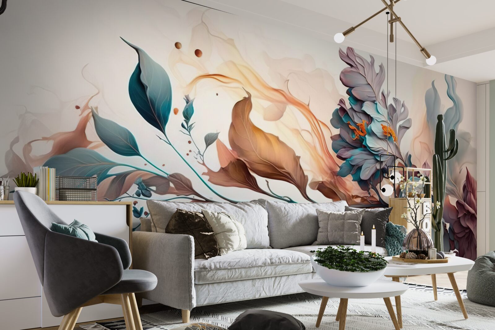 Fototapeta jesenná vetva sfarbená listami