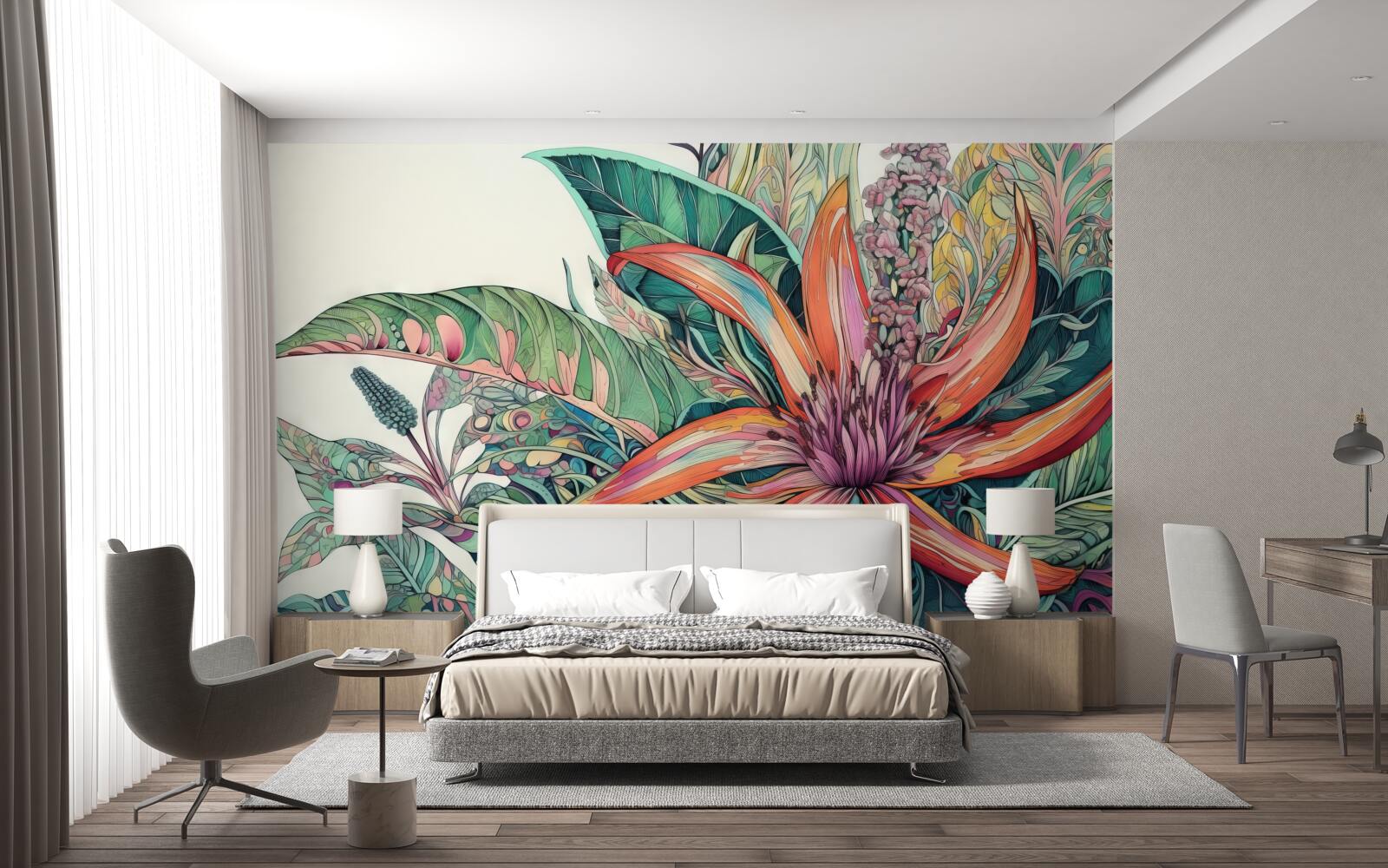 Fototapeta otvorený púčik agresívnej rastliny