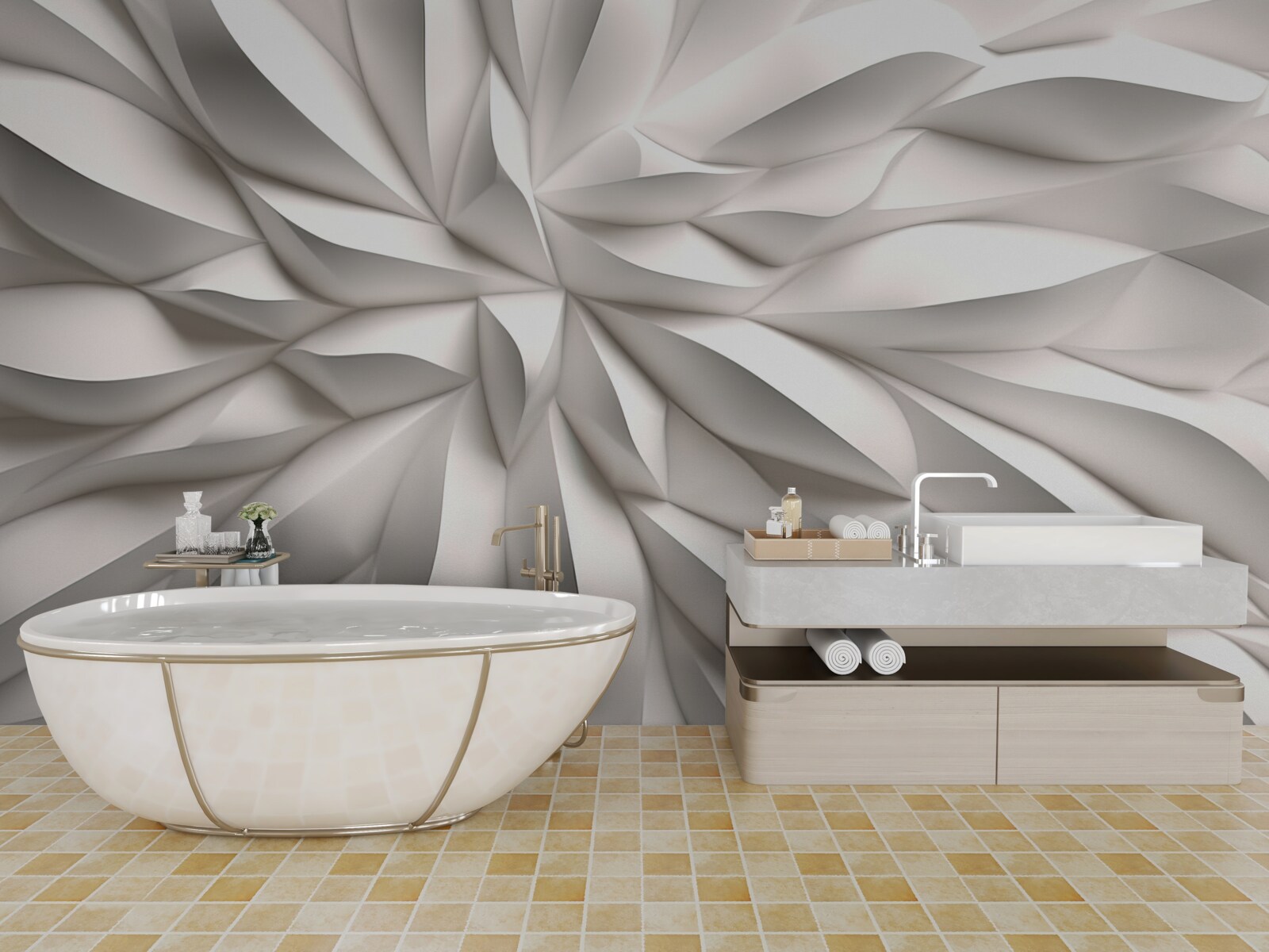 Fototapeta kvetinové centrum v abstrakcii