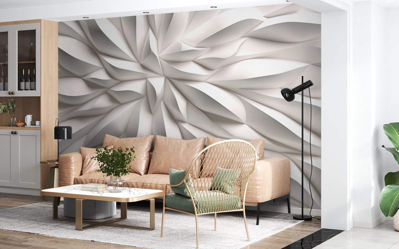 Fototapeta kvetinové centrum v abstrakcii