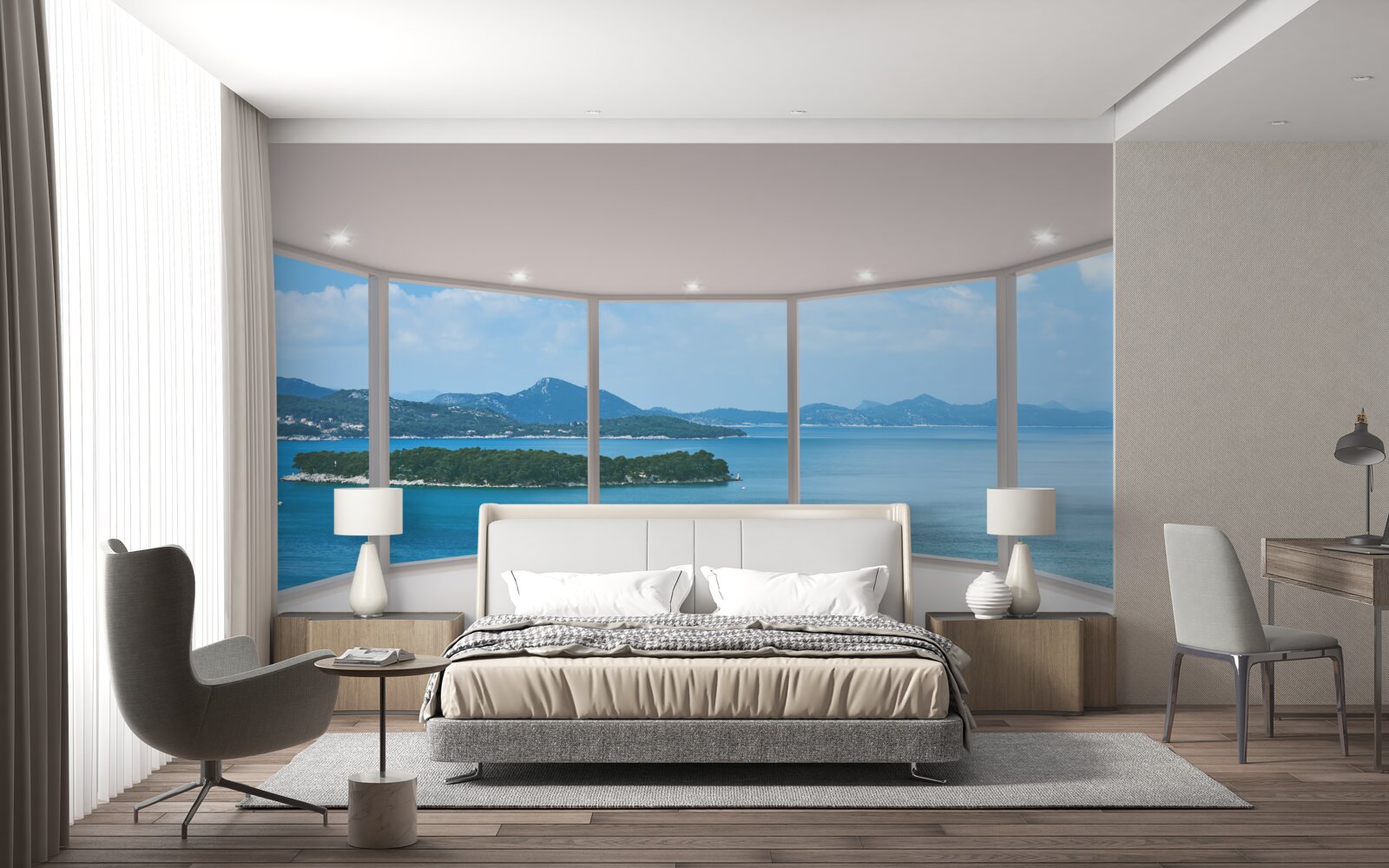 Fototapeta úžasný panoramatický výhľad na oceán priamo z okien