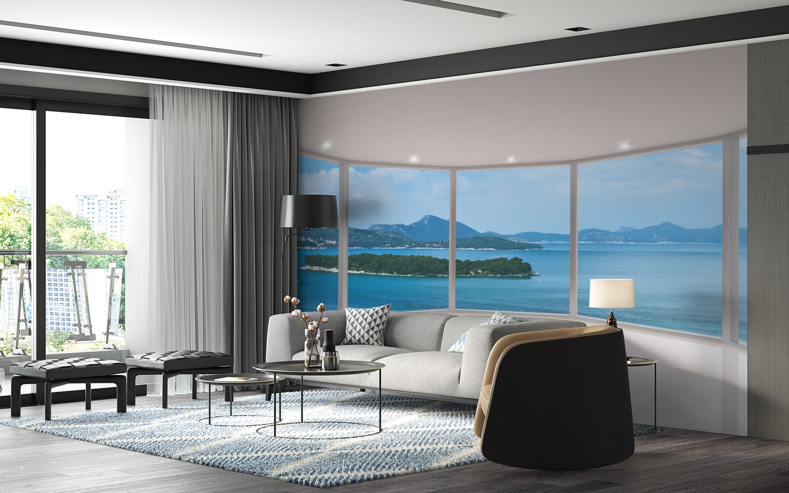 Fototapeta úžasný panoramatický výhľad na oceán priamo z okien