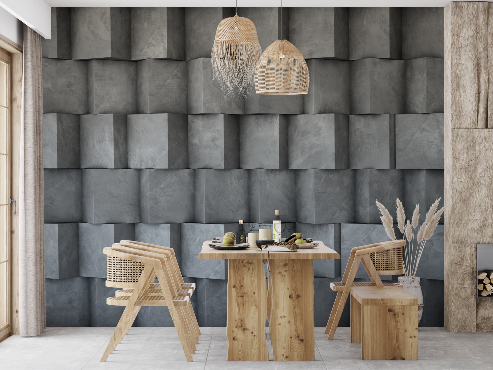 Fototapeta objemové štvorce nasmerované v rôznych smeroch