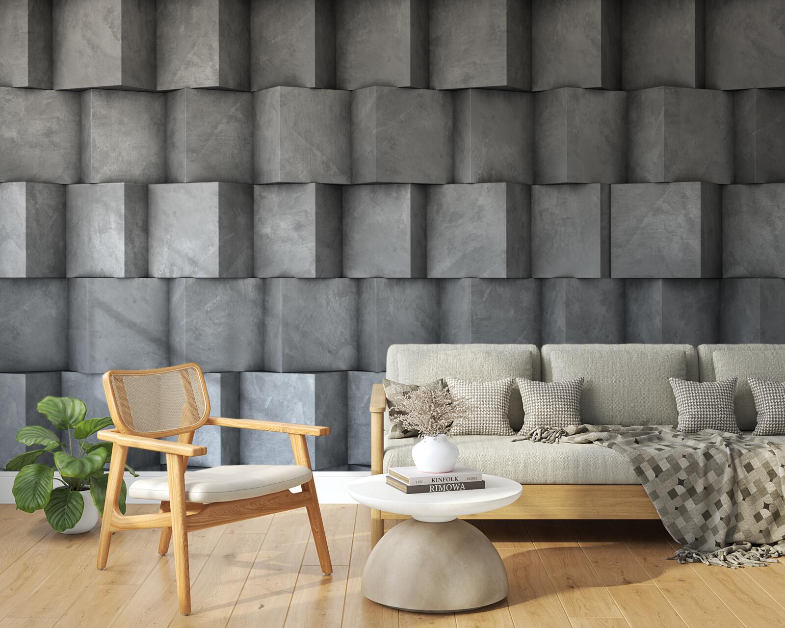 Fototapeta objemové štvorce nasmerované v rôznych smeroch