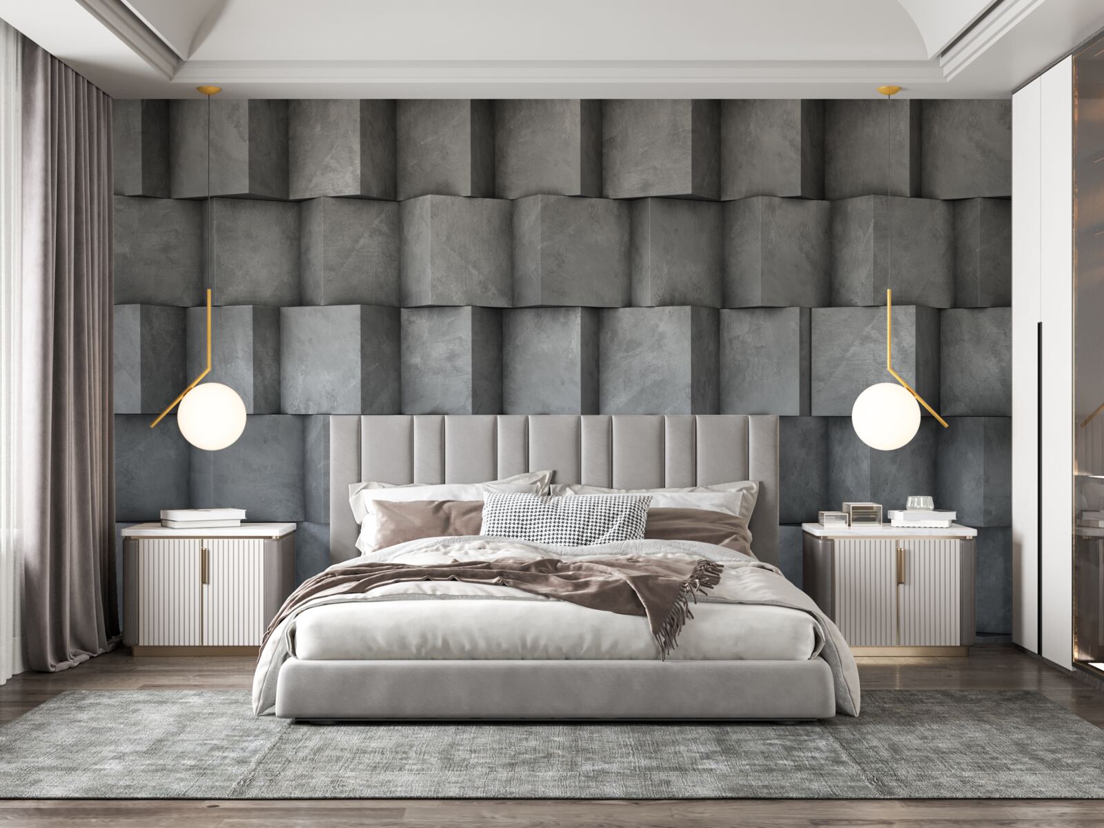 Fototapeta objemové štvorce nasmerované v rôznych smeroch