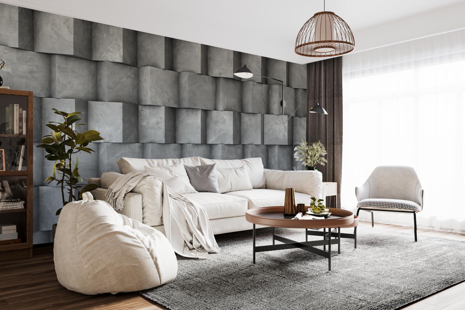 Fototapeta objemové štvorce nasmerované v rôznych smeroch