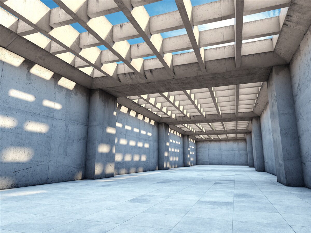 Fototapeta svetlom presvetlená sála so stropom z priehľadného dreva