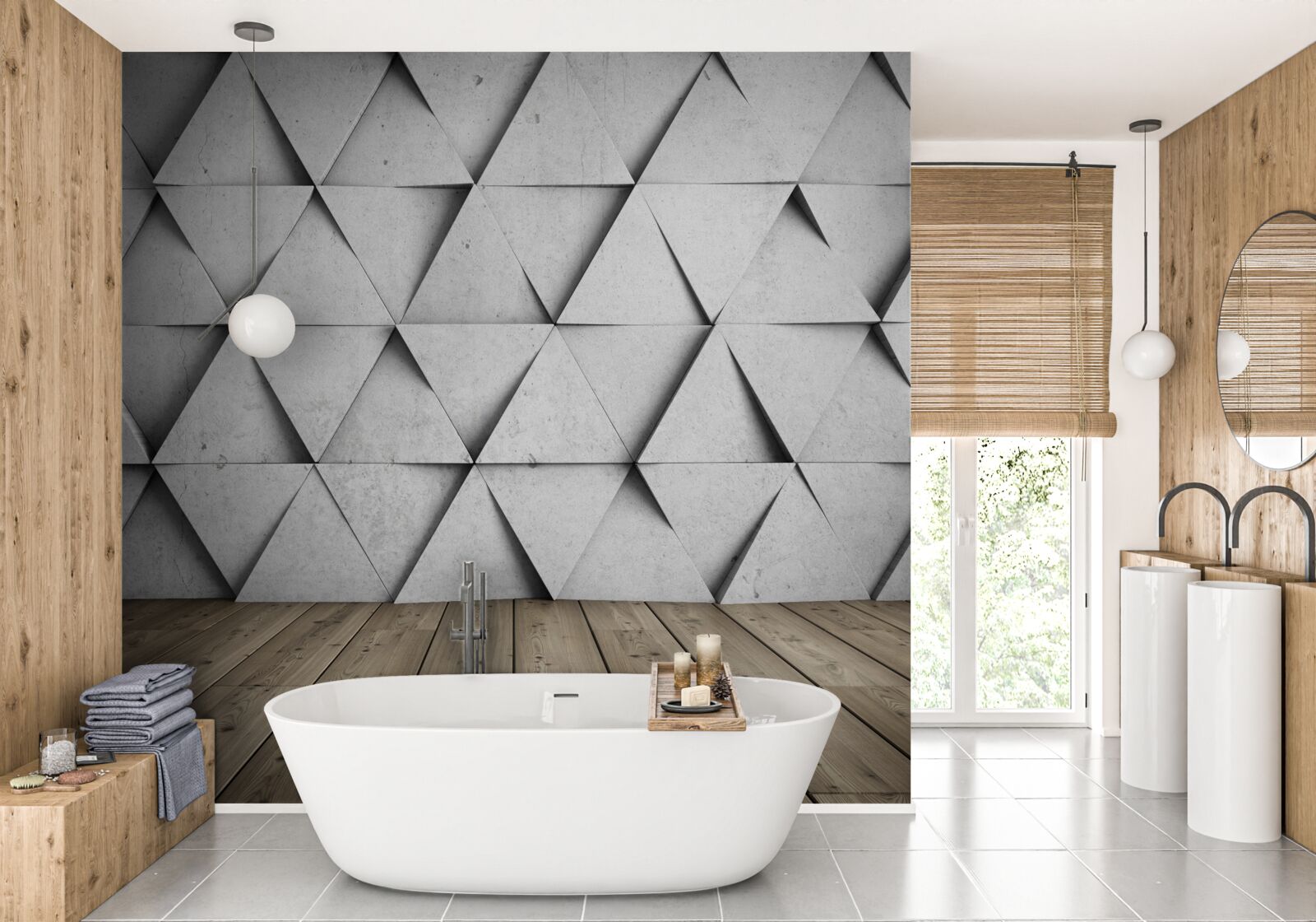 Fototapeta trojrozmerné trojuholníky s rovnými stranami