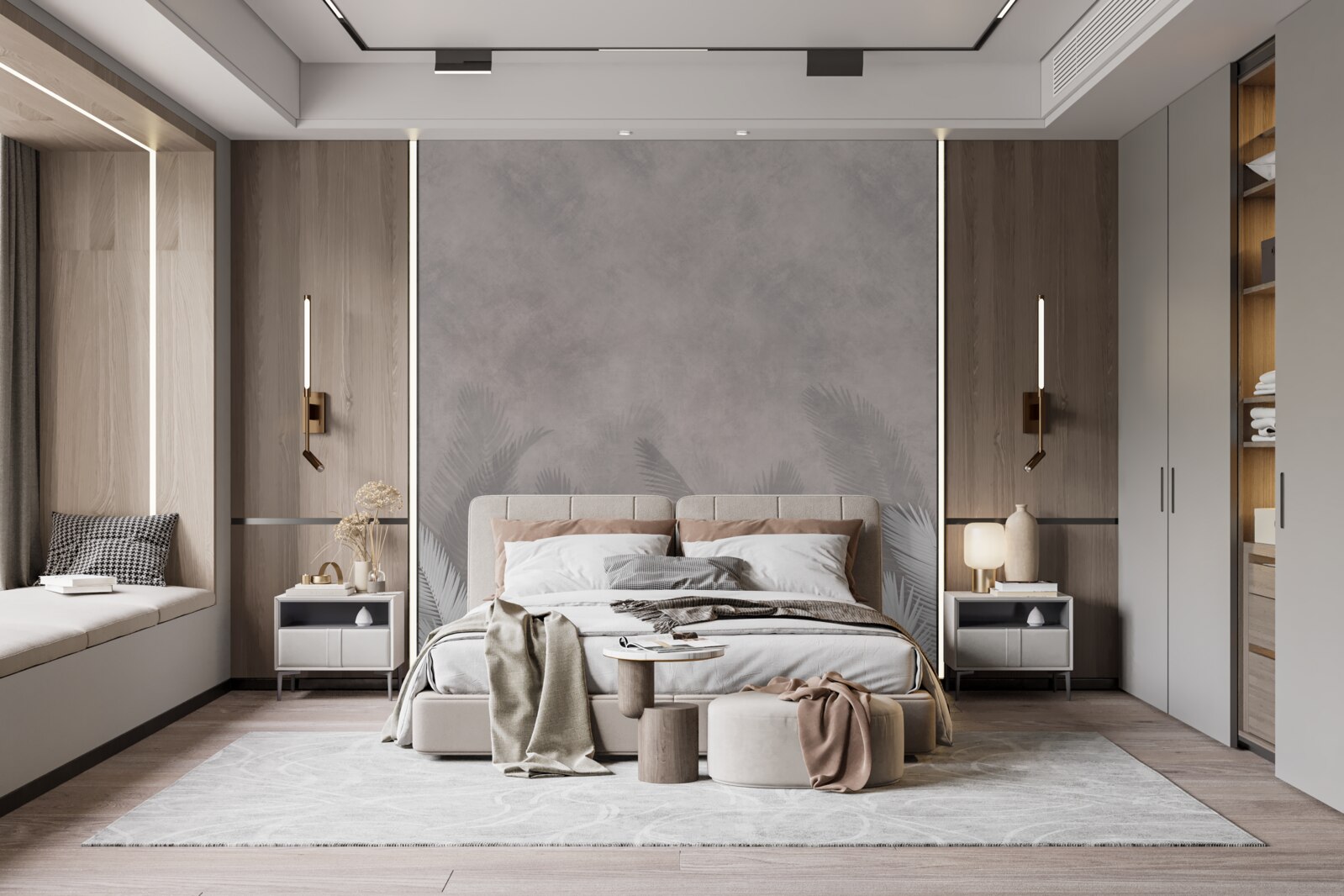 Fototapeta hmlový les je osvetlený jasnými listami papradia