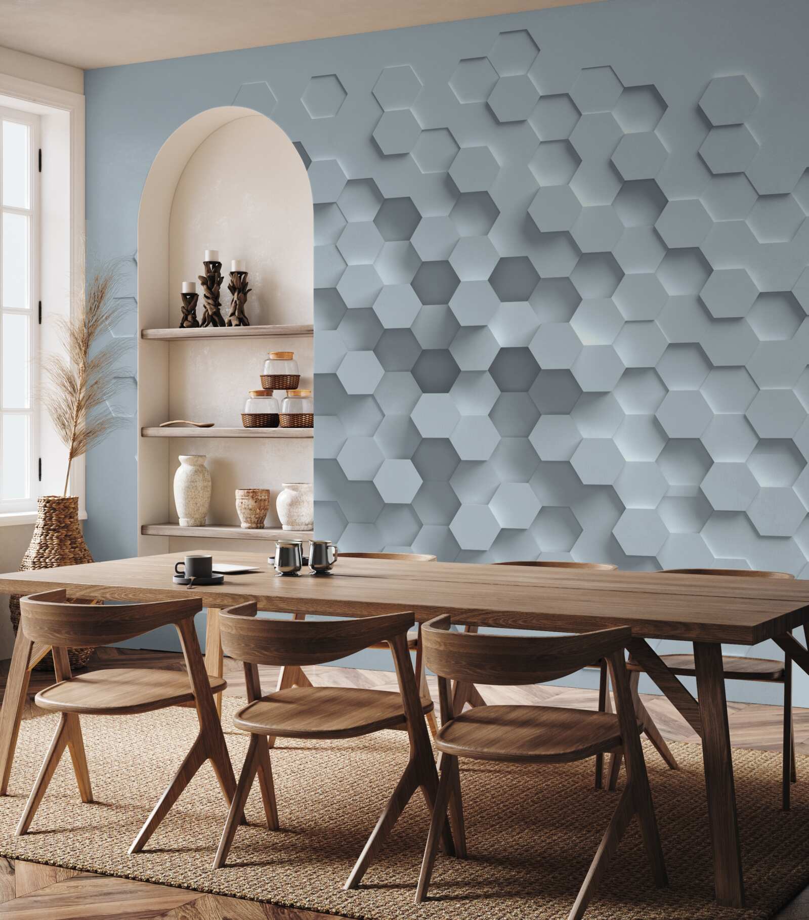 Fototapeta plástové útvary mnohých šesťuholníkov