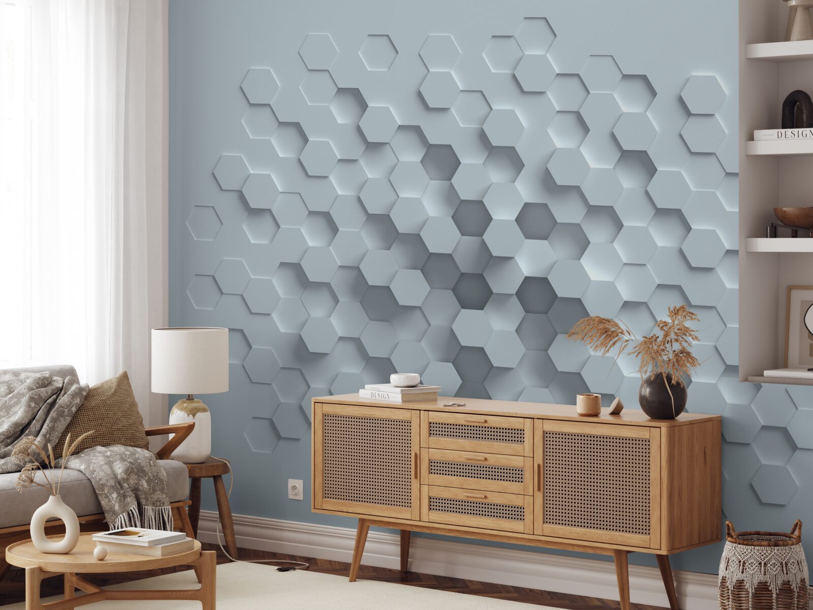 Fototapeta plástové útvary mnohých šesťuholníkov