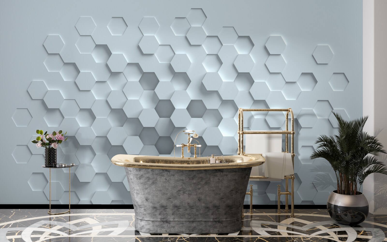 Fototapeta plástové útvary mnohých šesťuholníkov