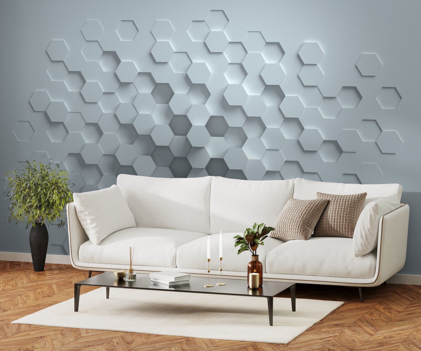 Fototapeta plástové útvary mnohých šesťuholníkov